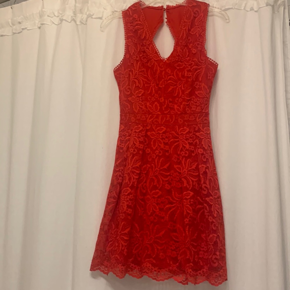 Francesca’s Red Lace Dress